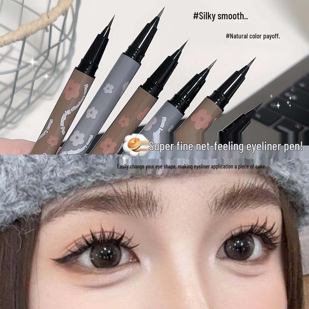 Sweet Mint Flower Ultra-Fine Waterproof Smudge-Proof Eyeliner Pen