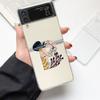 Art Initial Letter A To Z Pink Fashion Phone Case For Samsung Galaxy Z Flip 3 4 5 6 7 Hard Folding Z Flip4 Clear PC Cover Gift