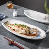 20-inch Oval White Porcelain Steaming Fish & Serving Platter