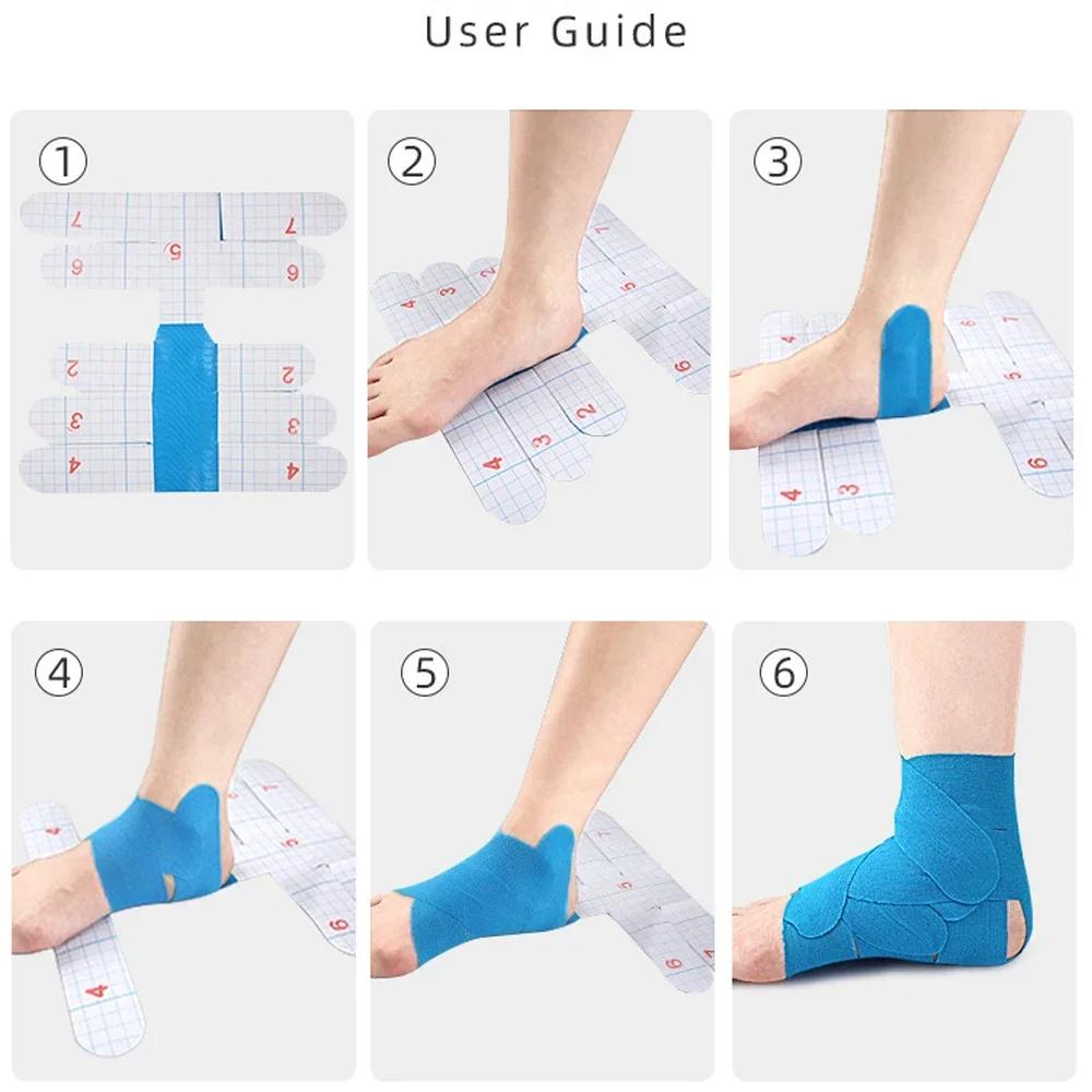 2Pcs Kinesiology Tape Pro Athletic Sports Waterproof Elastic Adhesive Tape for Muscle Pain Relief Joint Support