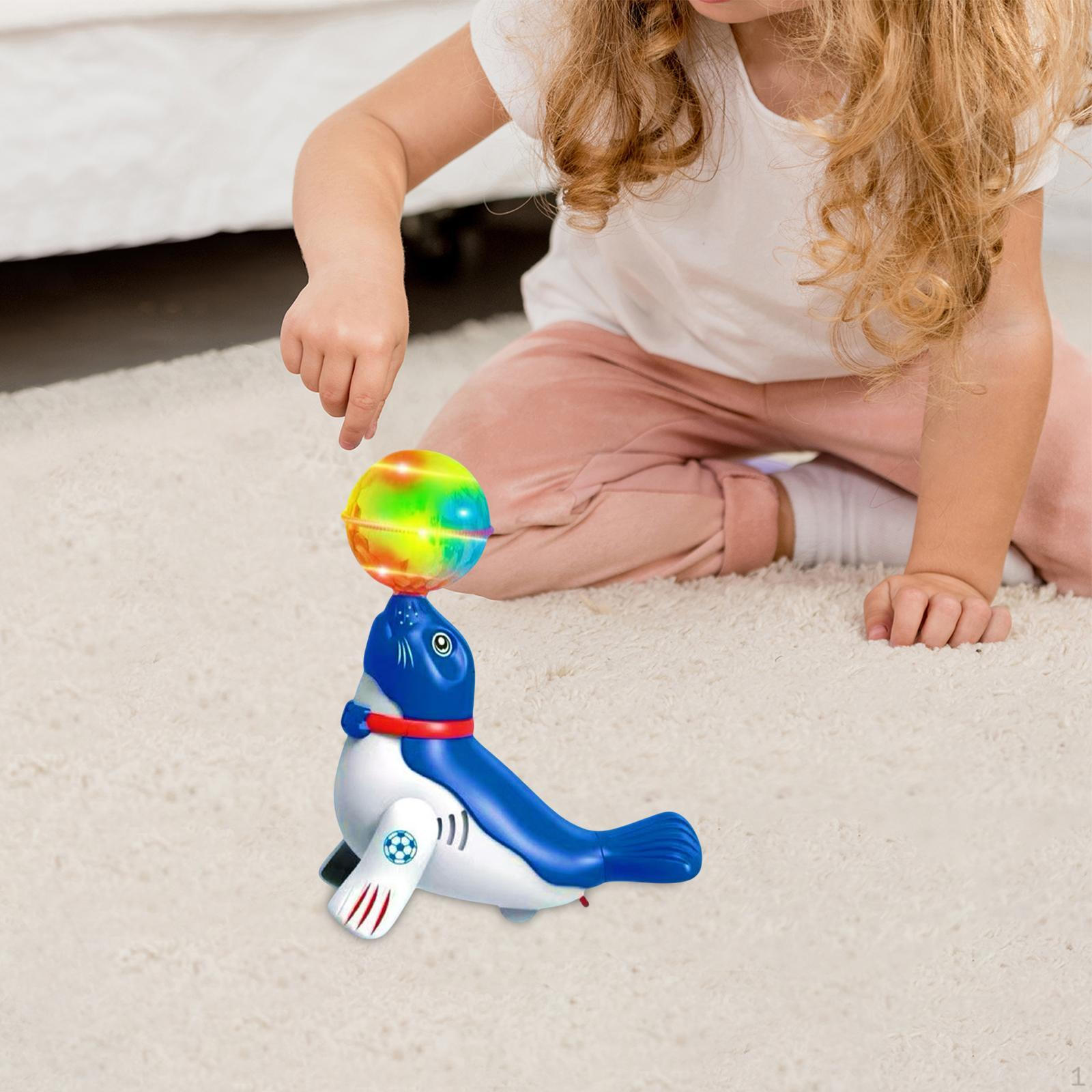 

Игрушка для ползания Подарок на день рождения Электрический морской лев в форме развития Музыкальный синий