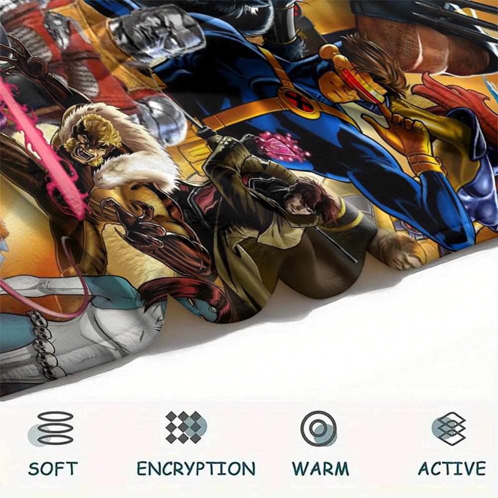 Xmen Superhero Team Graphic Blanket Sofa Blanket Camping Trip Sheet Air Conditioning Blanket Outdoor Plush Blanket