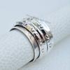 Handmade Sterling Silver Spinner Ring: Meditation Fidget Ring