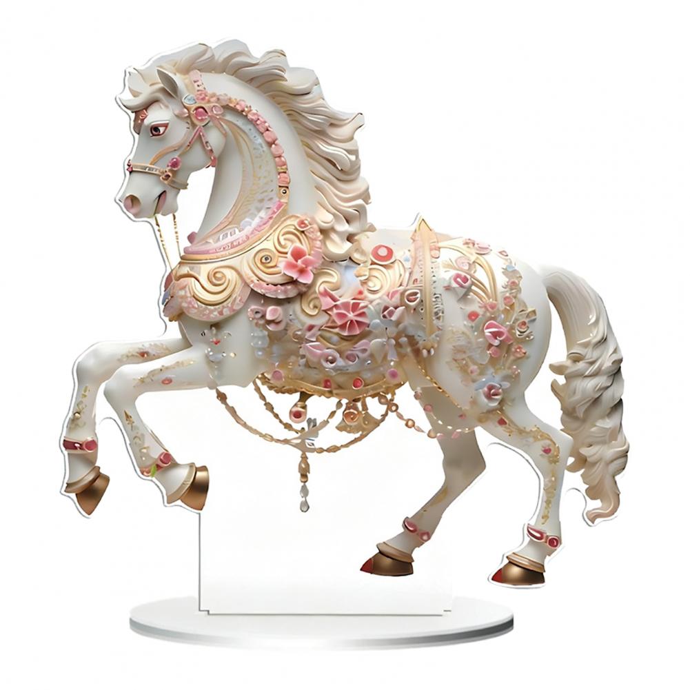 Flat 2d Horse Sign Horse-themed Gift Acrylic Horse Desk Ornament 2d Flat Horse Sign Tabletop Centerpiece for Room Office Desk