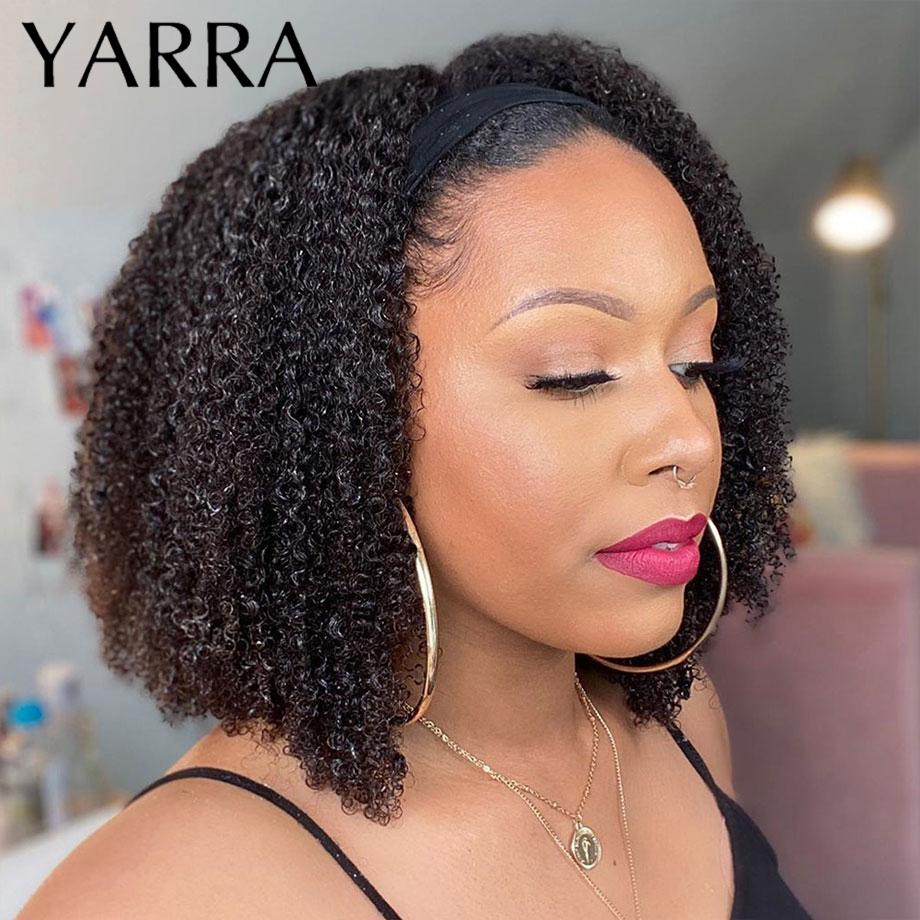 Afro Kinky Curly Human Hair Headband