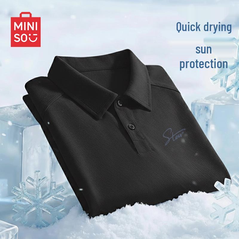 MINISO Men s Quick-Dry Cooling Sports Polo T-Shirt M