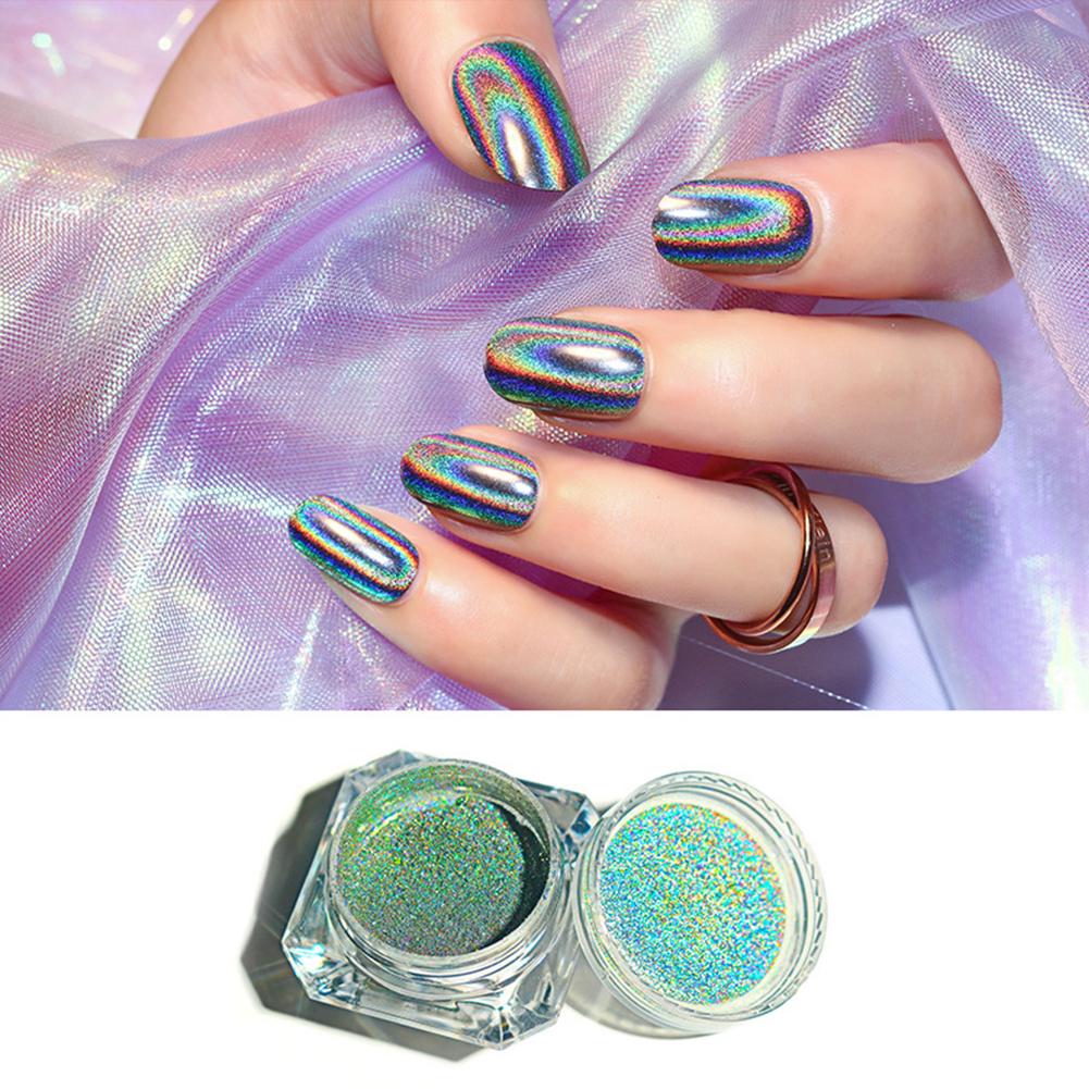 

Puntos Nail Art Ультратонкая многоцветная голографическая зеркальная пудра с хромированным пигментом one size