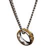 European and American Transfer Titanium Steel Chain Ring Necklace Men's Rotatable