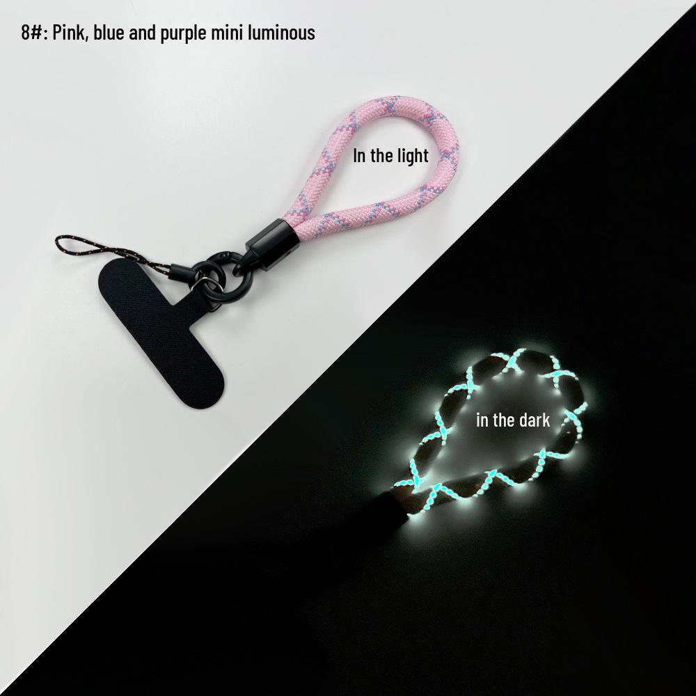 Luminous Mini Phone Lanyard with Multifunctional Camera Safety Rope & Keychain Clip