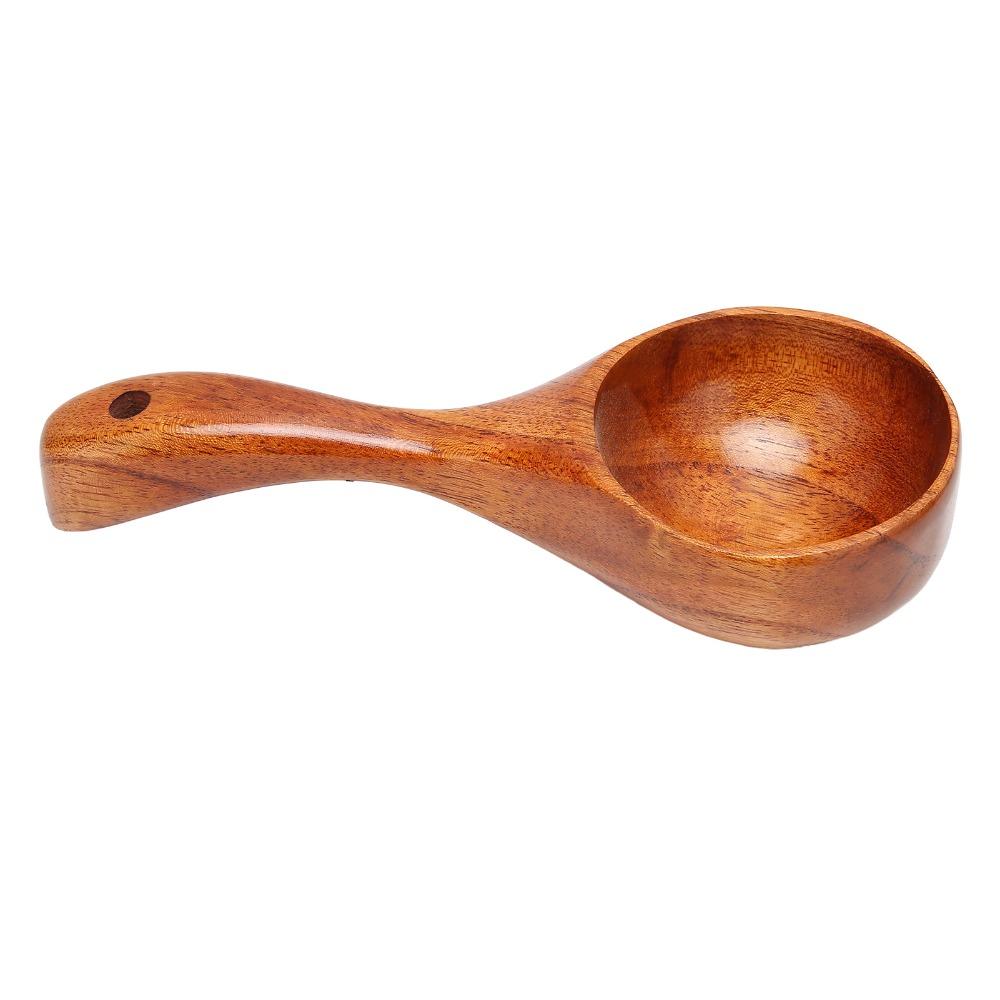 Wooden Soup Spoon Large Spoon Head Porridge Spoon Easy To Clean Cooking Ladle  Home Daily
