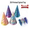 Colorful Gradient 3D Spiral Decompression Toy: Creative Rotating Desktop Ornament