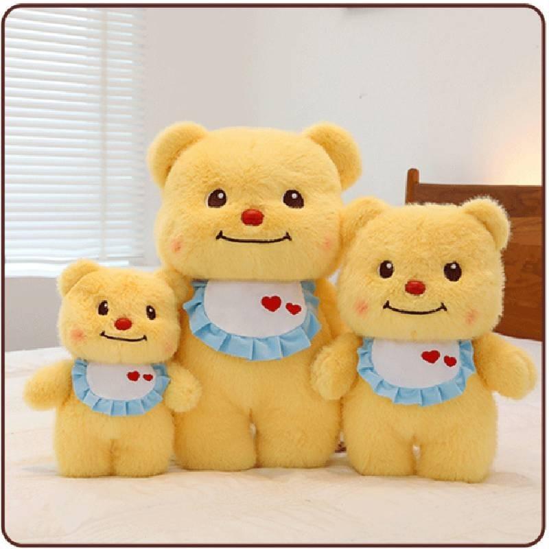 Uroczy Pluszowy Miś 2024 Miękka Żółta Maskotka Słodki Kreskówkowy Prezent