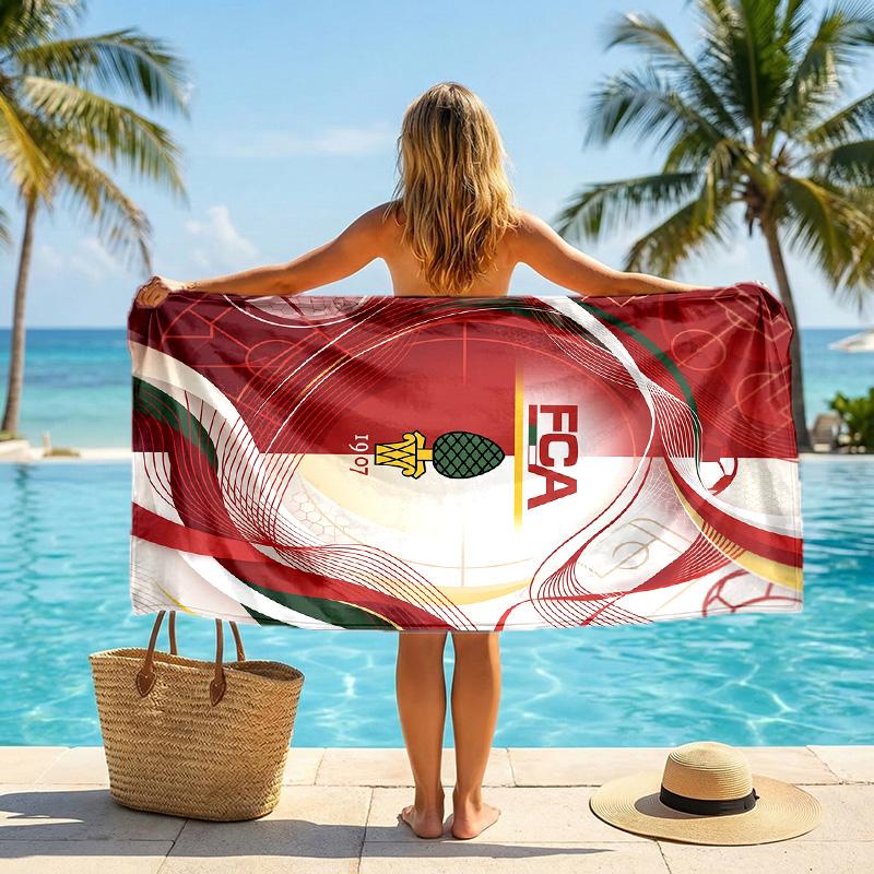 FC Augsburg FC print Quick Dry Beach Towel Microfiber Absorbent Portable Travel Swimming Towel