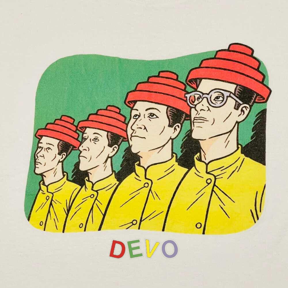 

1 side on front Total Devo Band Shirt Short Sleeve White Unisex S-4XL S