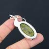 Natural Unakite Gemstone Indian Jewelry 925 Sterling Silver Pendant For Women