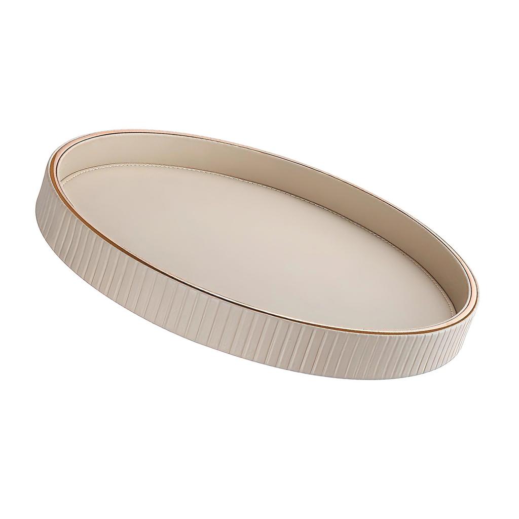 Genuine Leather Round Storage Organizers Tray Ideal For Jewelry Keys And Small Items In Any Room