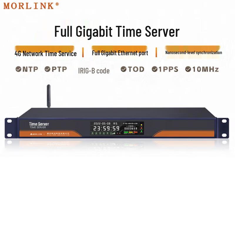 

MORLINK Gigabit PTP/NTP Time Server with GPS/Beidou and OCXO