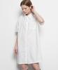 THE-ABON Women'S Summer Nylon Two-Pocket Mini Dress Beige