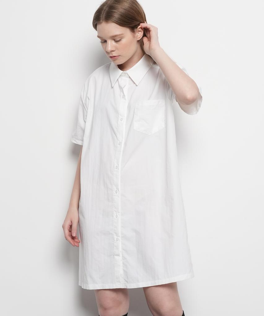 THE-ABON Women'S Summer Nylon Two-Pocket Mini Dress Beige