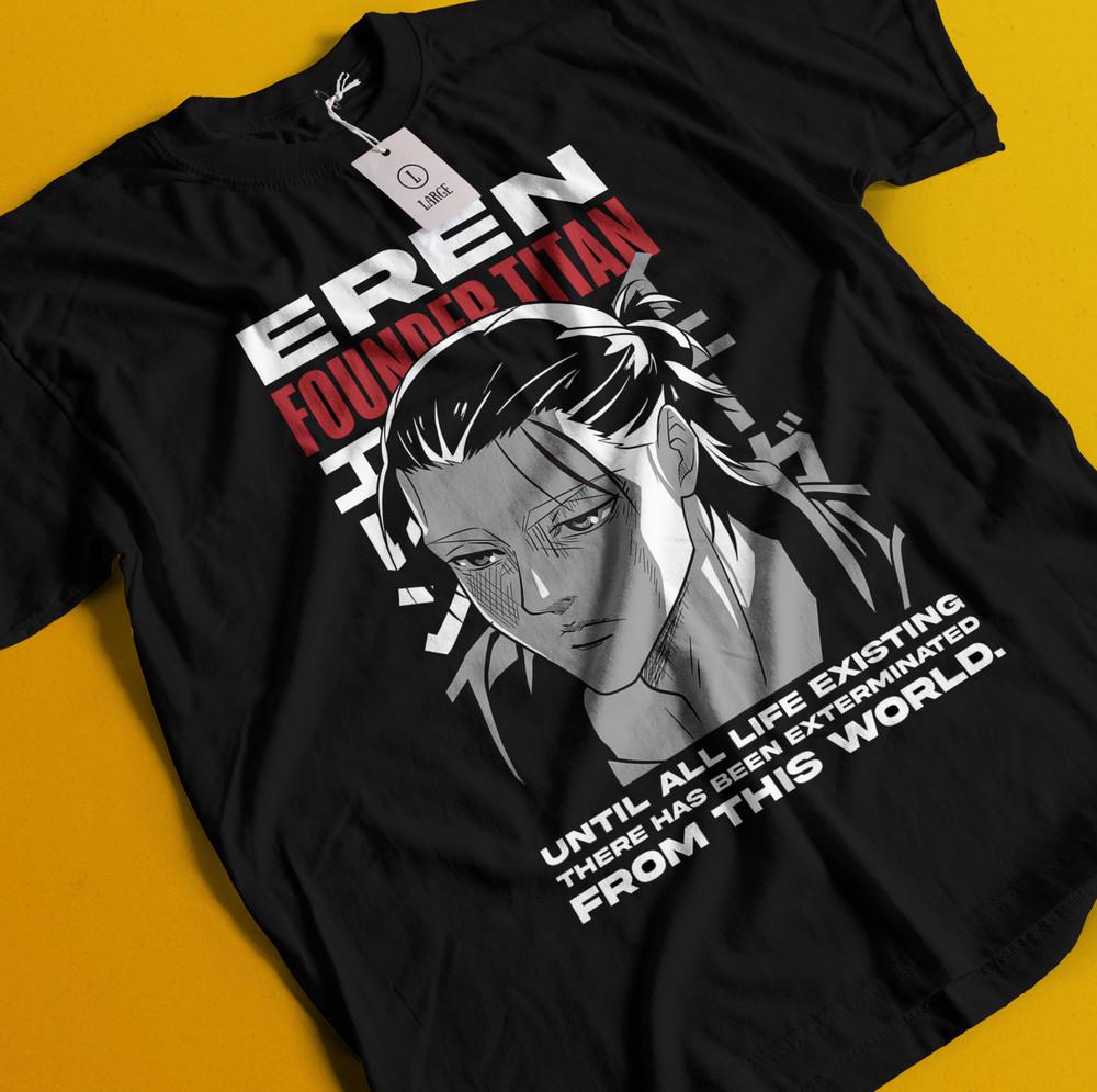 

Футболка Атака Титанов Эрен Футболка Микаса Леви Футболка АОТ Эрвин Ханге Армин Футболка 4XL