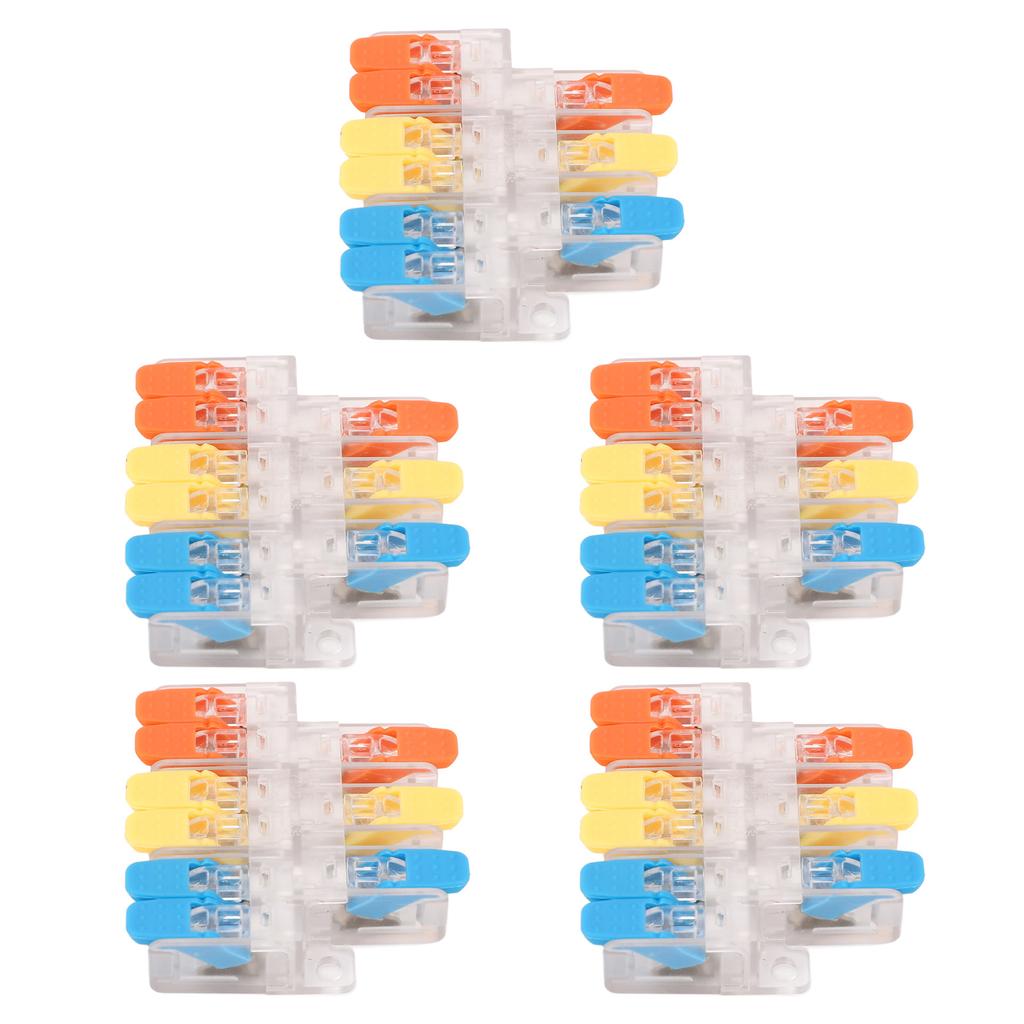 5 Pièces Connecteur de Fil Électrique 3 Entrées 6 Sorties 41A 450V Connecteur de Câble à Épissure Rapide pour 0.5?6mm2