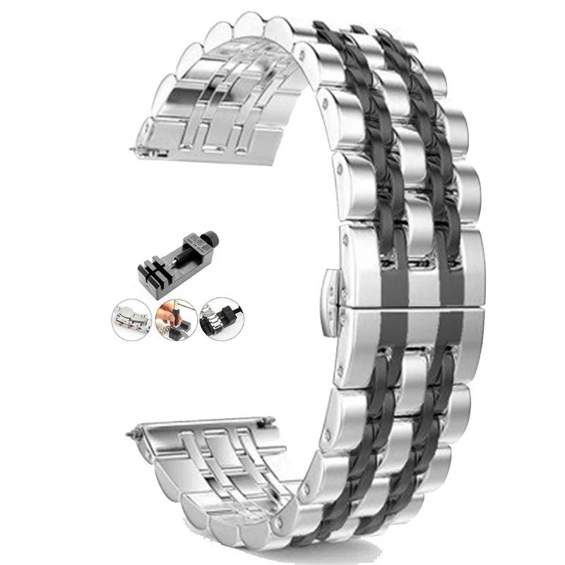 Stainless Steel band For Samsung Galaxy watch 6/5/4/Classic metal link bracelet amazfit GTS-GTR-4-3-mini-bip 3 20mm 22mm strap