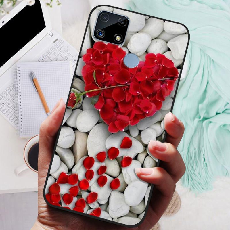 Pro Realme C25s pouzdro Soft TPU silikonový kryt na telefon pro OPPO Realme C25 pouzdro Bumper C25S RMX3195 C 25S nárazuvzdorný kryt Coque