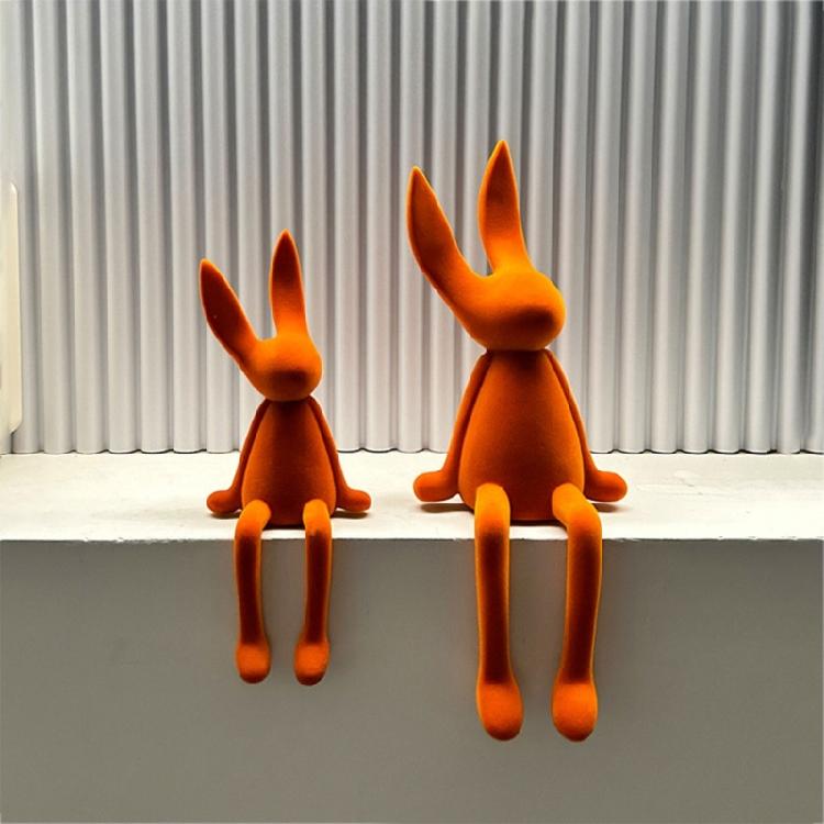 Plush Flocked Animal Figurine Animal Display Realistic Home Decors Figurine Animal Figure Animal  Statue for Kids