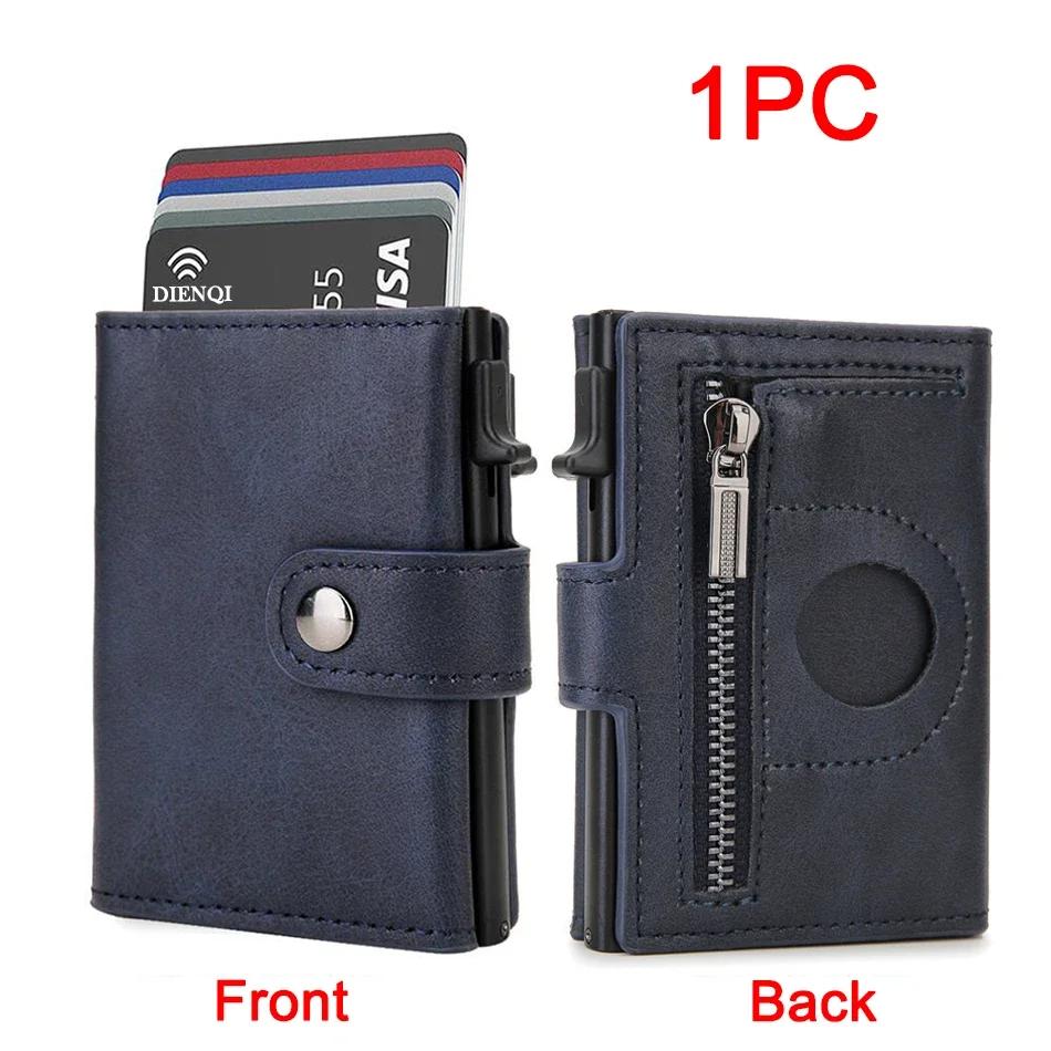 Rfid Leather Airtag Men Wallets Credit Card Holder Wallets for Air Tag Tracker Gifts for Men Custom Slim Wallet Money Bag