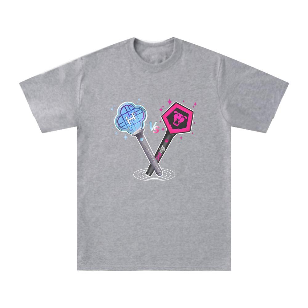 KPop Demon Hunters Light Sticks T-Shirt Summer Fashion Leisure High Quality Versatile Breathable Y2K Cotton Unisex T Shirt Tops