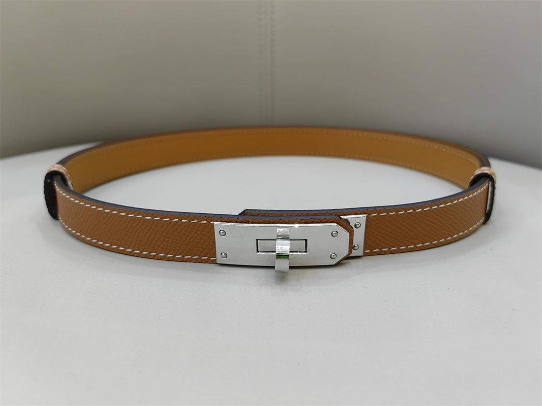 

Ремень женский из зернистой кожи с узором «пальма» двухсторонний для джинсов, пиджаков и платьев коричневый