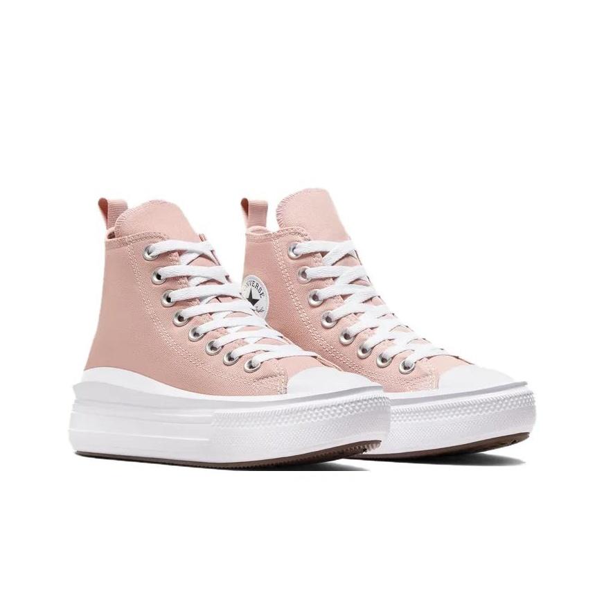 Converse Chuck Taylor All Star Move Platform High GS Static Pink Kids Sneakers White Black A08745C