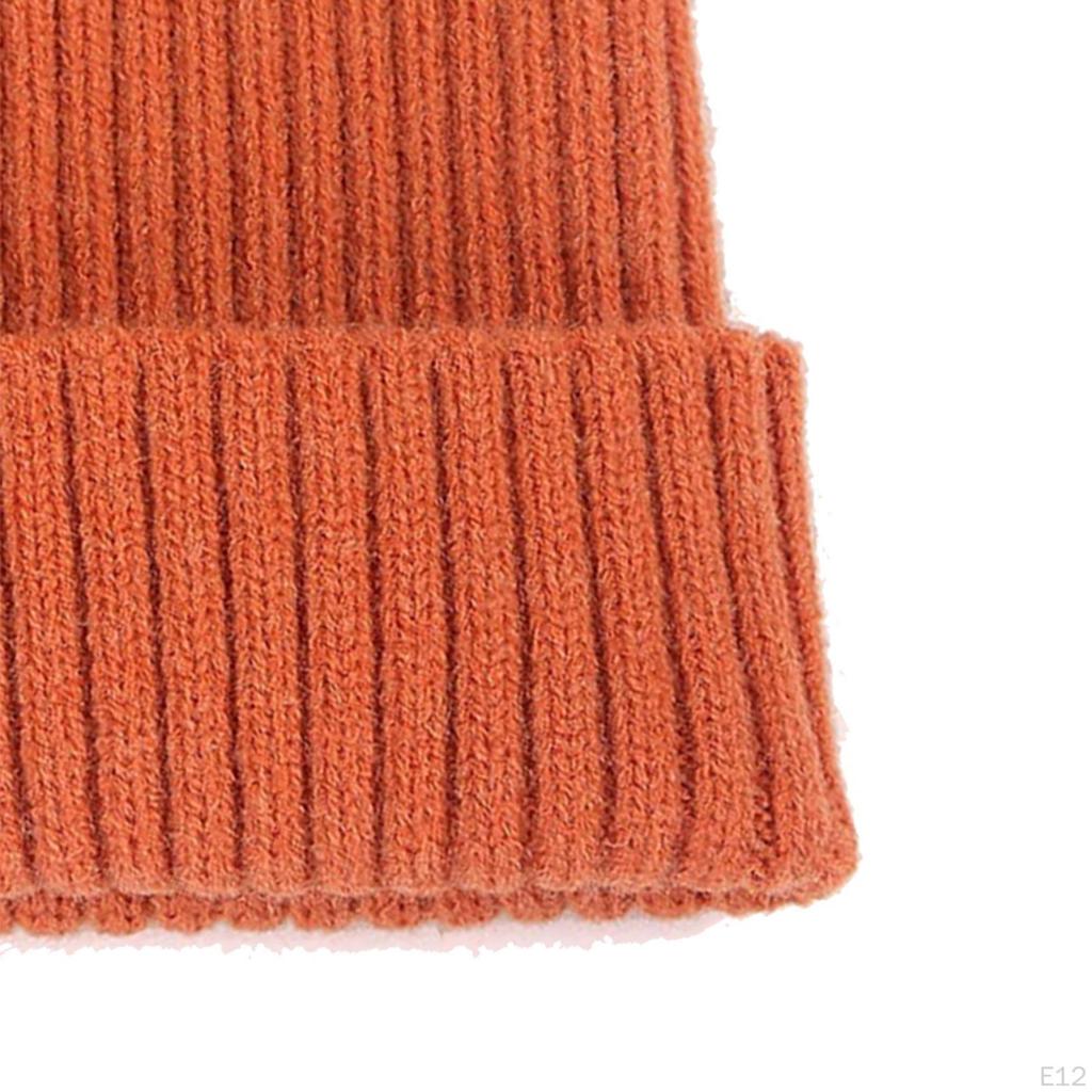 Knitted Winter Hat Beanie Soft Roll Up Edge Hats for Casual and Formal Occassion, a Size