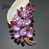 Cubic Zirconia Inlaid Brooch Pin Women Lightweight Flower Cluster Sparkling