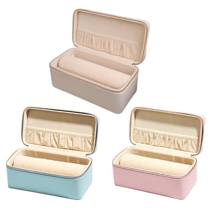 Eleganter 2-lagiger Schmuckkoffer mit verschließbarer Aufbewahrungsbox aus PU-Leder, Wohnaccessoire für Ohrringe, Ringe, Armbänder