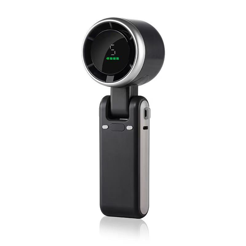 N607 Portable Foldable Handheld Fan: High-Speed, Silent Turbo, Strong Wind, USB Charging, Neck-Hanging Feature. 59.5*52*172