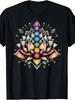 Chakra for Lotus Flower Spiritual Yoga Lover TShirt Comfortable Graphic Print Shirt All-Season for Everyday & Outdoor Activities, PLUS SIZE