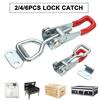 2/4 Piezas Cerradura de Hebilla Ajustable de Hierro Pesado Abrazadera de Caja Abrazadera de Hebilla Tipo Perno de Puerta Abrazadera Rápida Accesorio Horizontal