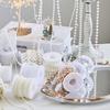 Corrente Festiva com Contas de Pérola para Árvore de Natal e Decoração de Celebração