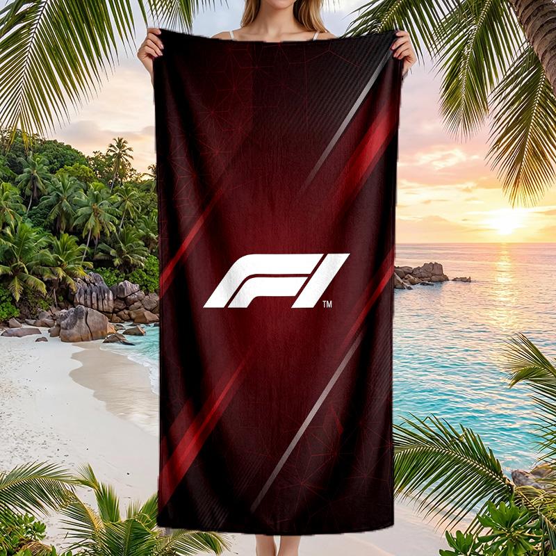 Asciugamano da Spiaggia Moda F1 Portatile Morbido Asciugatura Rapida per Nuoto Campeggio Vacanze