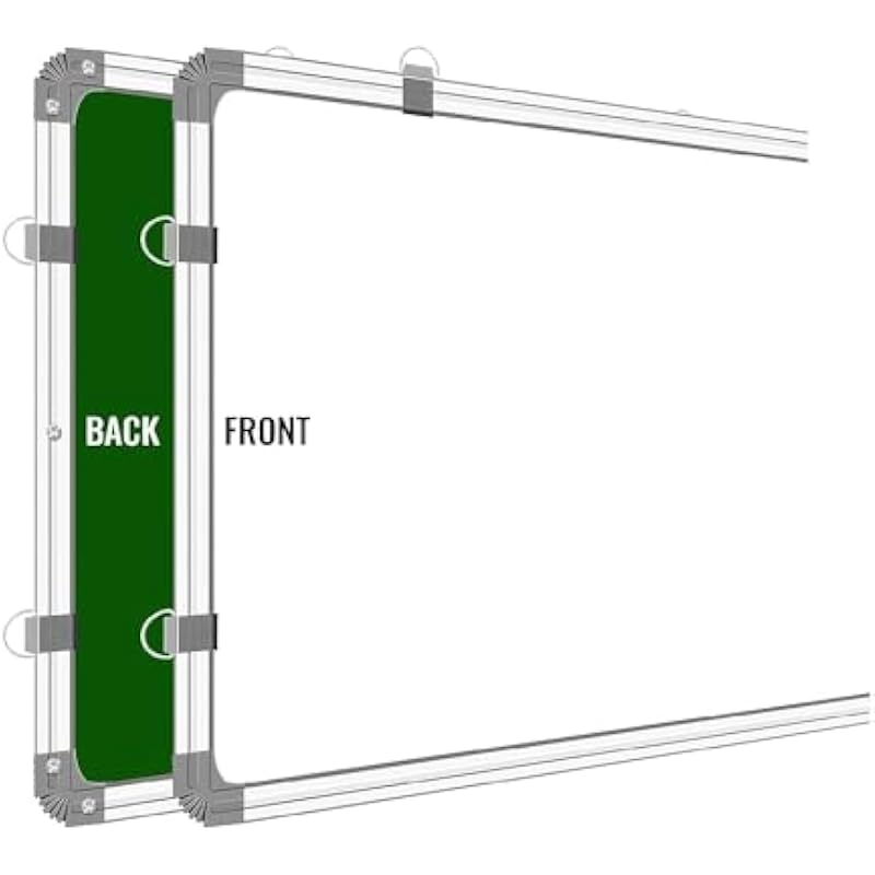 Eclet Aluminum Non Magnetic 1 X 1 Feet Double Sided White Board And Chalk Board Front Side Whiteboard Marker Surface And