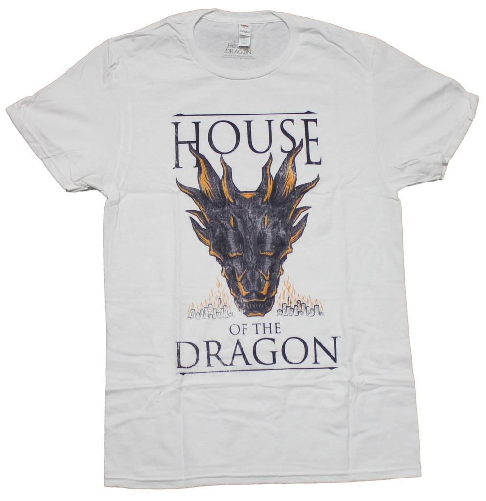 House of the Dragon New Adult T-Shirt- Name Around Dragon Head