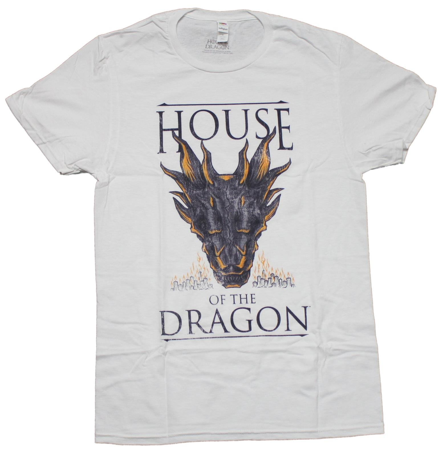 House of the Dragon New Adult T-Shirt- Name Around Dragon Head XXXL