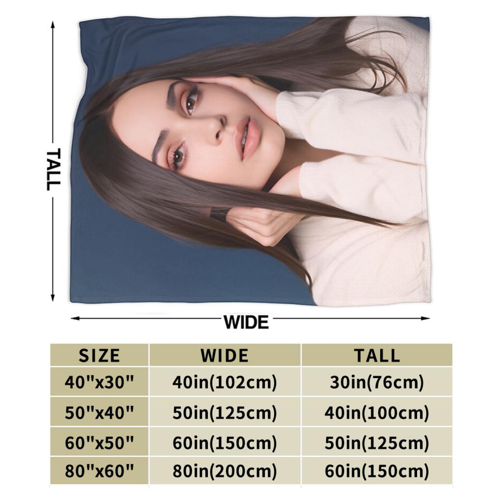 Actor Sofia Carson Blanket Quality Warm Soft Bedding Throws Autumn Children Bedroom Novelty Bedspread