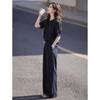 Linen Blend Casual Shirt & Wide-Leg Pants Set