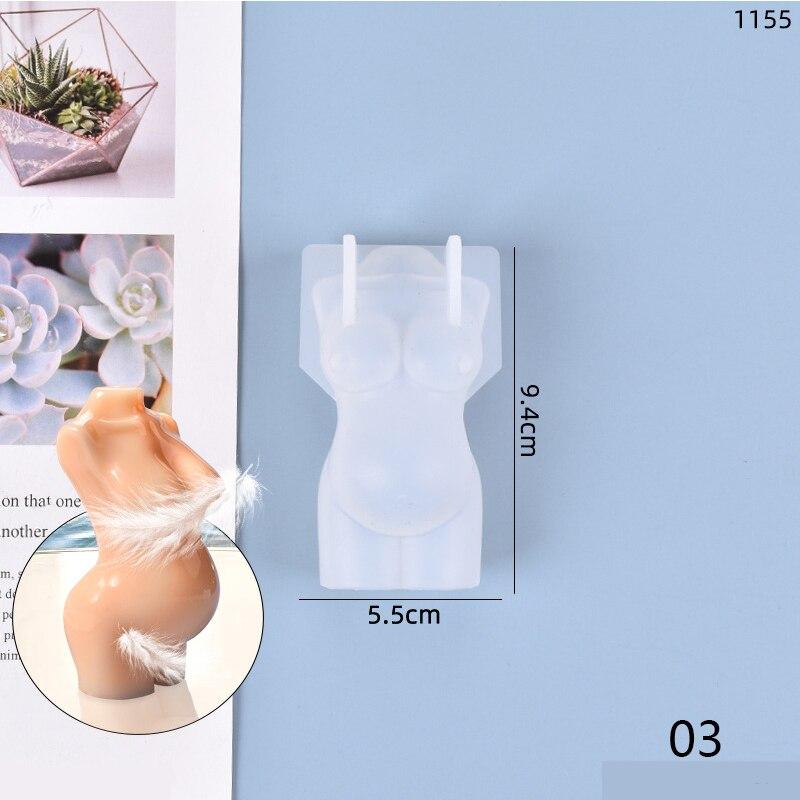 1 buc. Matriță de Ceară Siliconică 3D Corp Uman DIY Instrument pentru Fabricarea Manuală a Lumânărilor Matriță Epoxy Cristal Artă Simulare Decorare Corp Uman