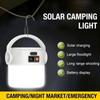 Solar Camping Light LED Rechargeable Hiking Lamp Waterproof Outdoor Flashlight Gear for Fishing Backpacking Tent Atmosphere Lamp