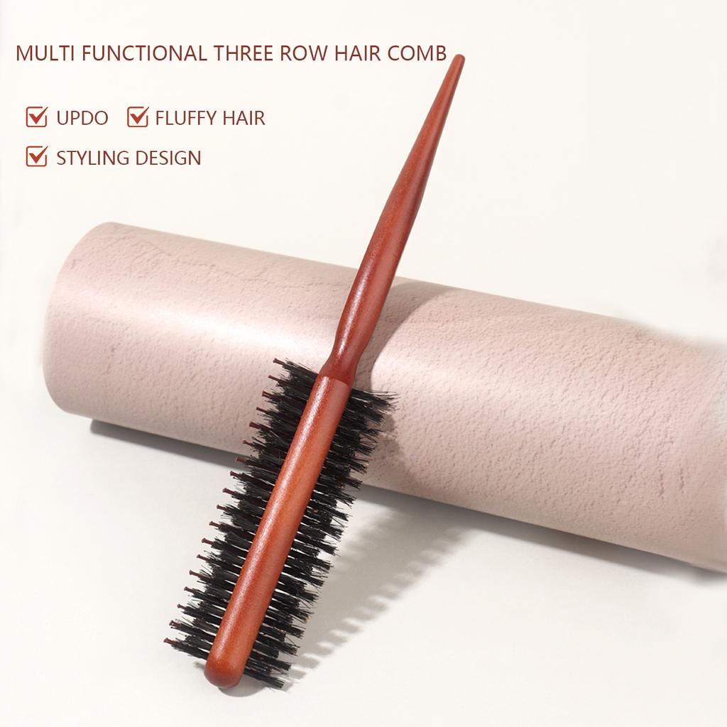 Professionelle zweiseitige Bürste zur Reinigung und zum Haarstyling mit Griff für antistatisches Haarstyling. Speziell für Echthaarperücken.