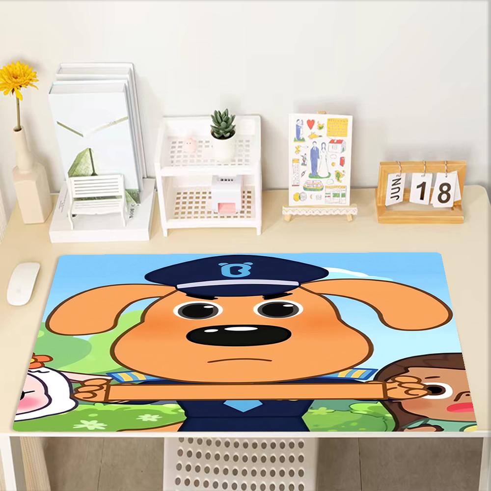 Tappetino Mouse Tema Scieriffo Labrador, Base in Gomma Antiscivolo, Multifunzionale per Ufficio e Arredamento Casa, Perfetto per la Personalizzazione dello Spazio di Lavoro.