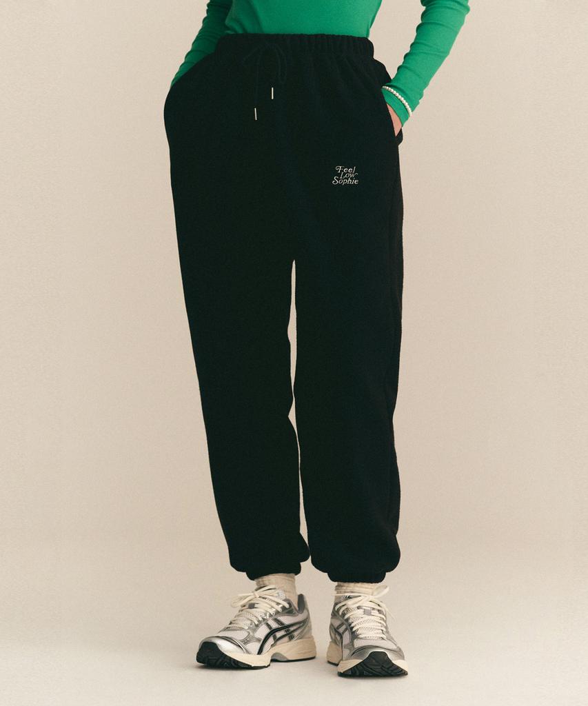 Pillosopi Logo Fleece Pants Black